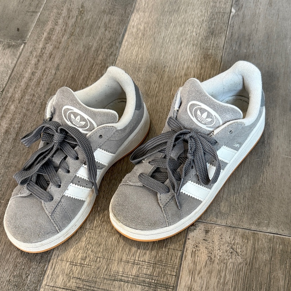 Adidas Classic Gray and White Campus Sneakers